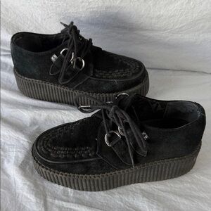 TUK Black Platform Ankle‎ Boots